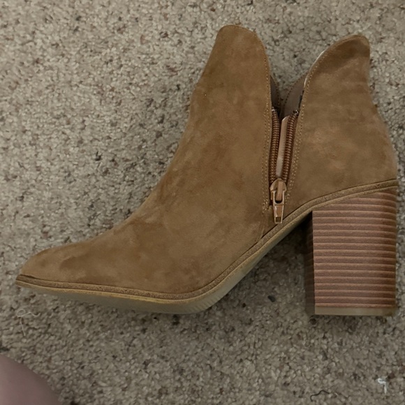 Lulu’s x Matisse Spirit Fawn Pointed Toe Camel Suede Ankle Block Heel Boots NWOT - Picture 15 of 15